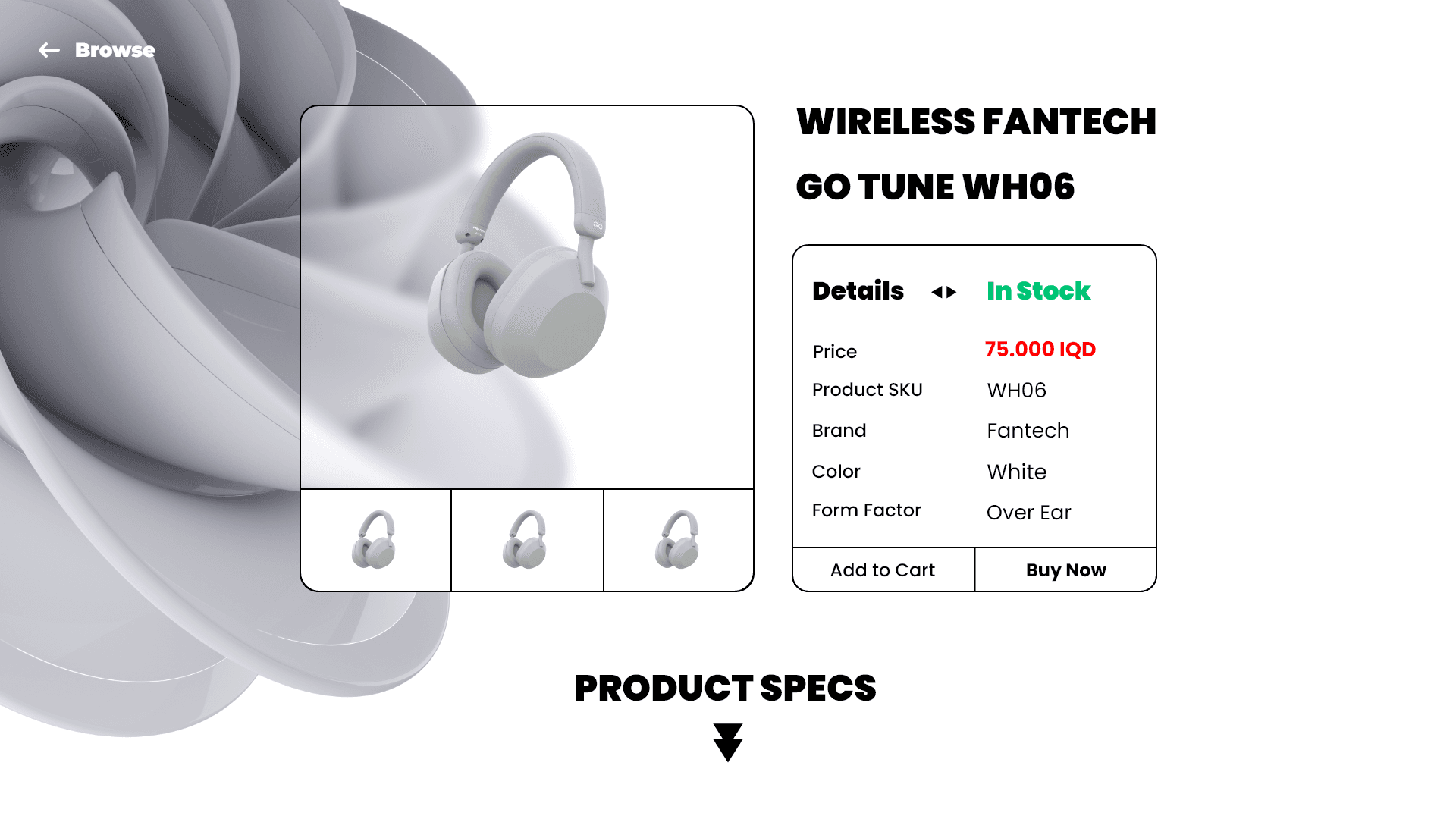 Alwafi product page for a Fantech headset